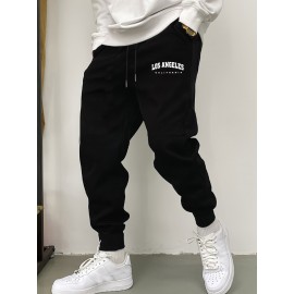 LOS ANGELES Print Sweatpants, Comfortable, Autumn/Winter Joggers