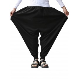 Men's Casual Haren Pants, Relaxed Fit, Solid Color