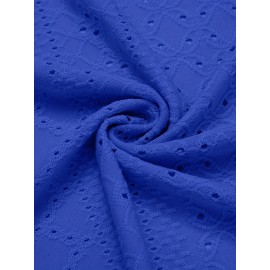 Men's Casual Button-Down Beach Shirt - Short Sleeve, Stretch Fabric, Summer Tropical Top with Turquoise Collar