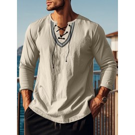 European And American Four Season Loose Fitting Pullover Retro Ethnic Style Casual Stand Up Collar Shirt