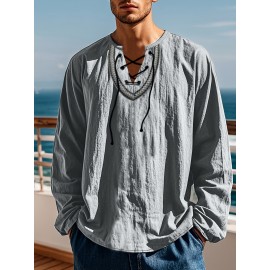 European And American Four Season Loose Fitting Pullover Retro Ethnic Style Casual Stand Up Collar Shirt
