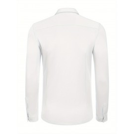 Men'S Long Sleeve Wrinkle Free Shirt Casual Button Down Shirt for Men Untucked Shirts with Pocket