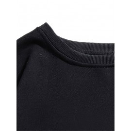 MOGAO Casual Geometric Sweatshirt for Men - Polyester Knit Fabric, Long Sleeve, Regular Fit, Round Neck, Comfortable and Trendy Unisex Hoodie