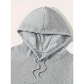 Men's Casual Hoodie, Spring/Autumn Fashion, Geometric Pattern, Knit Fabric, Regular Fit, Polyester, Stretchy, Crew Neck, 