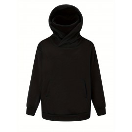 Men'S High Street Heavy Industry Plush American Style Hoodie Ninja Function Oversize Shoulder Pullover Novelty Hoodie Hoodie