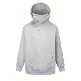 Men'S High Street Heavy Industry Plush American Style Hoodie Ninja Function Oversize Shoulder Pullover Novelty Hoodie Hoodie