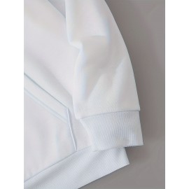 Men's Casual Hoodie with Unique Print Design - Soft Polyester, Machine Washable, Loose Fit Pullover with Kangaroo Pocket