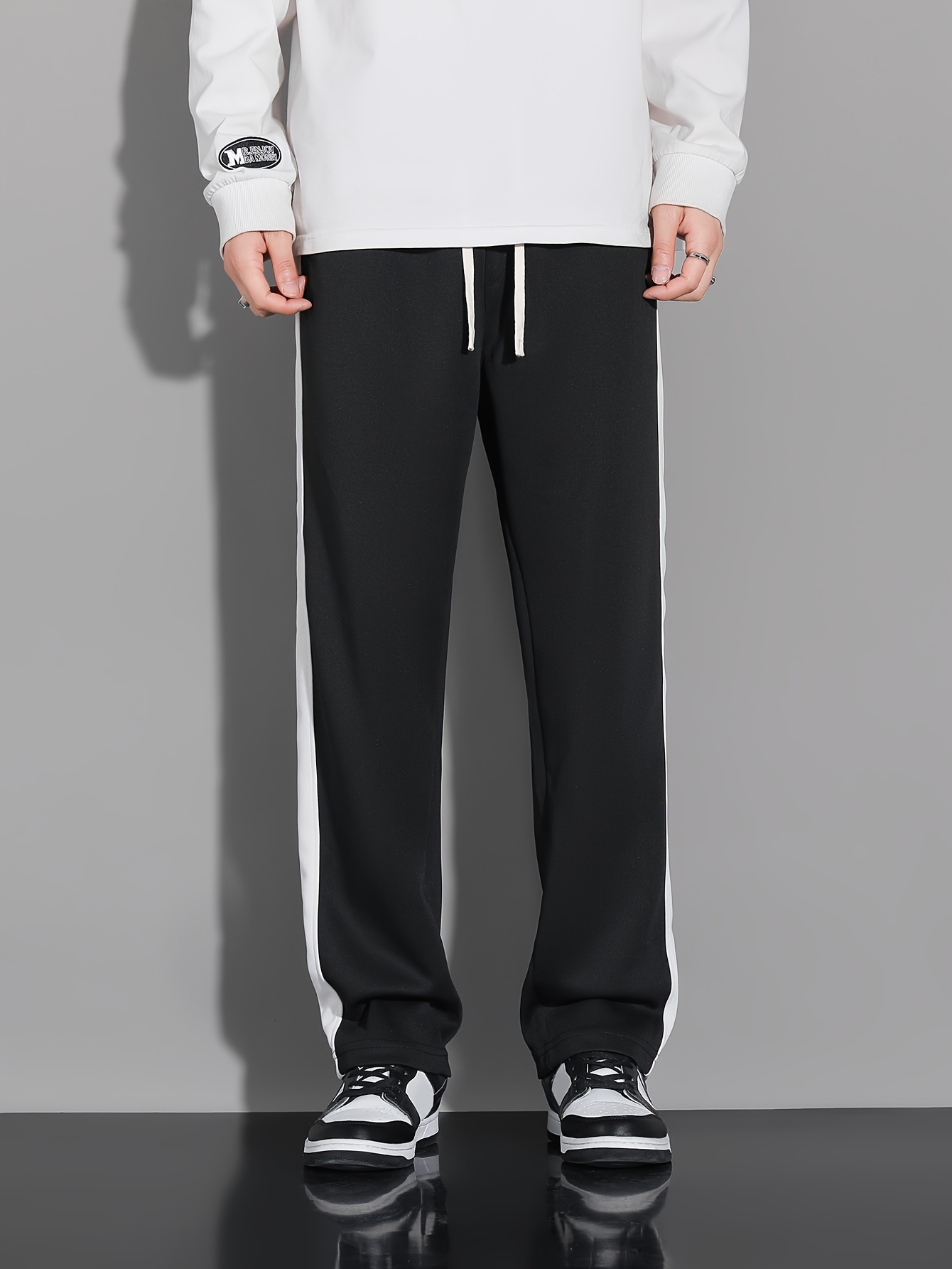 mens   and autumn sports and fitness loose and   casual pants details 0