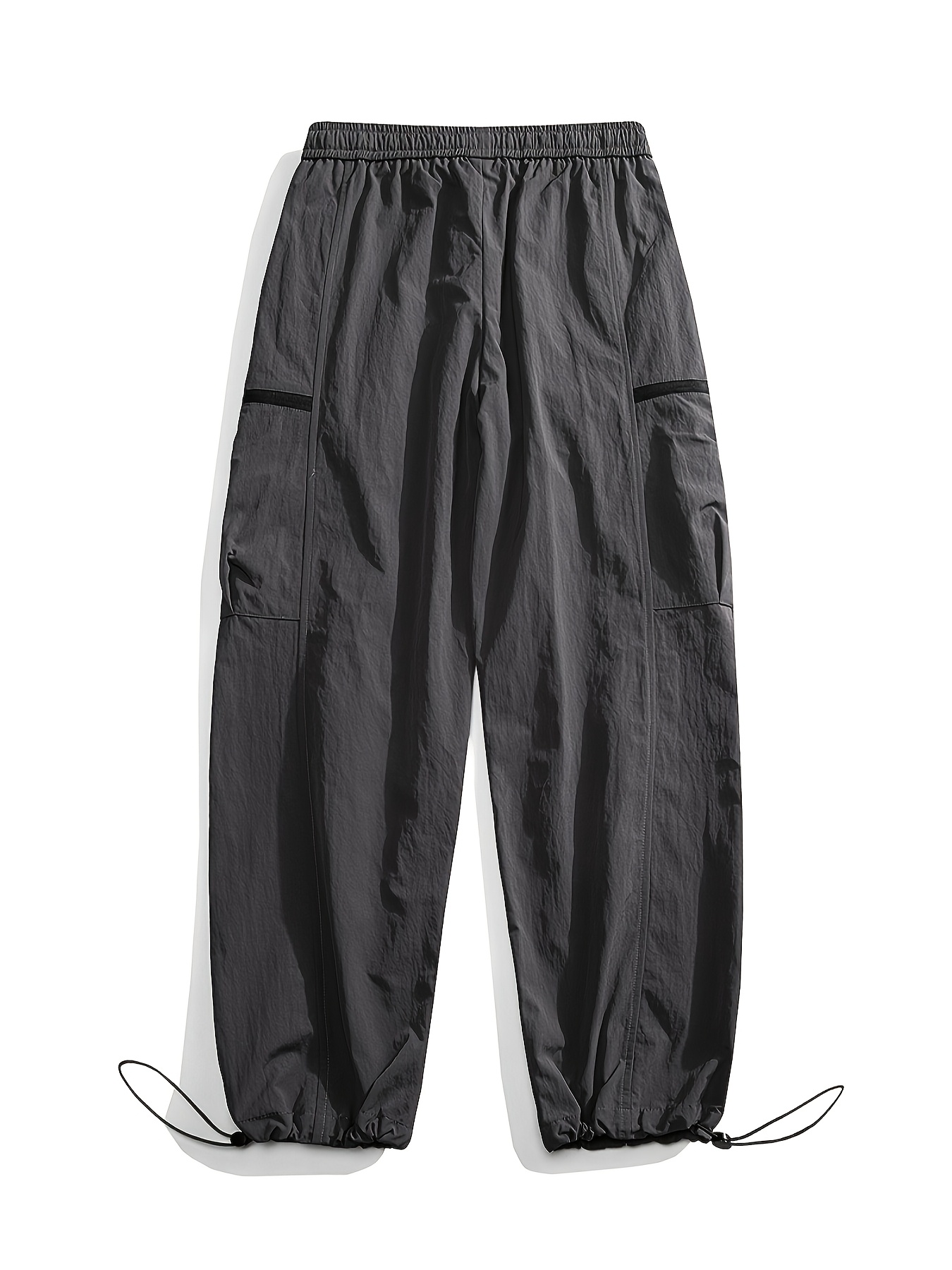 Relaxed Fit, Men  -Inspired Cargo Pants - Nylon, Casual Fit with Drawstring Waist for Spring/Fall details 3