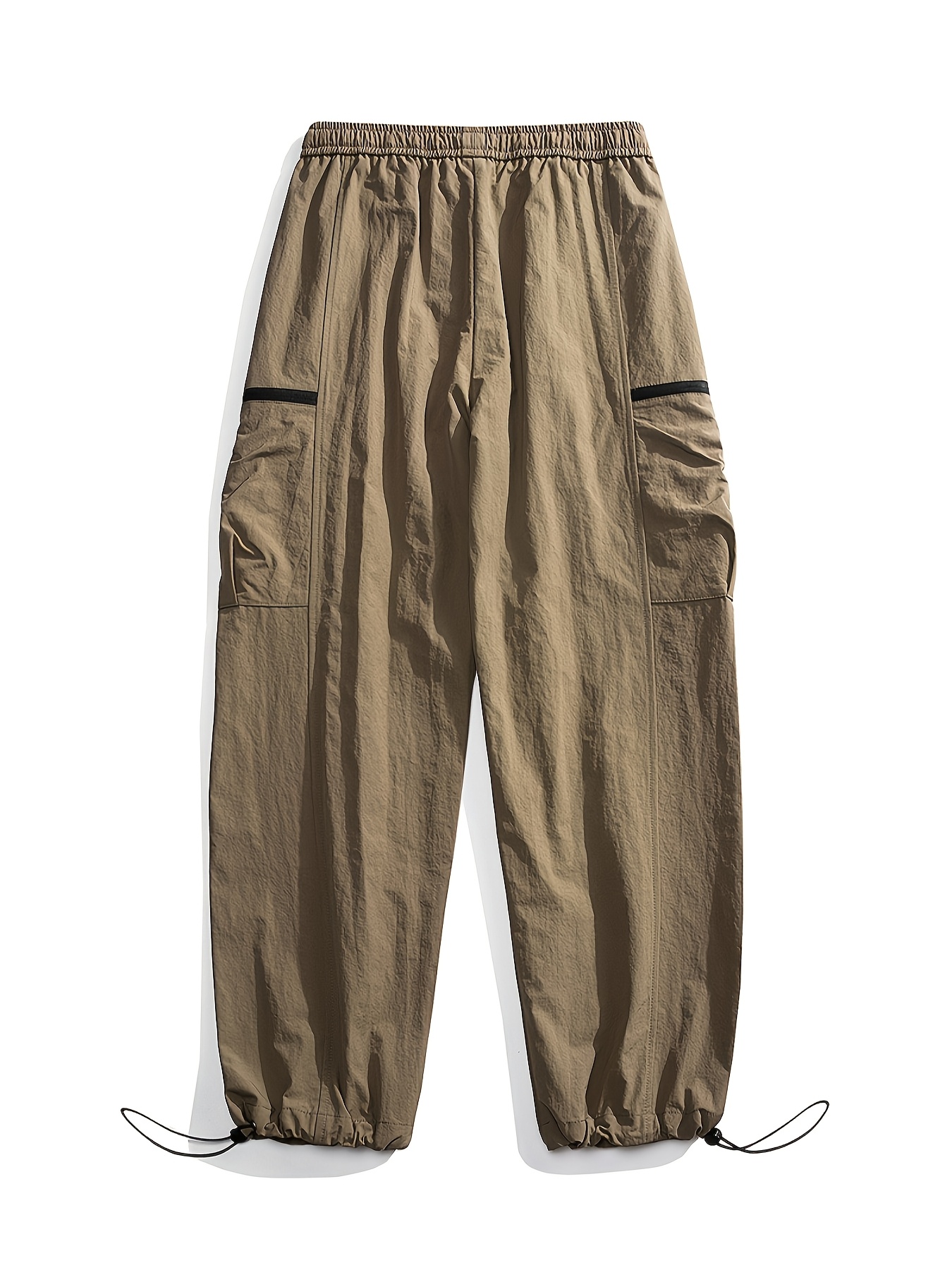 Relaxed Fit, Men  -Inspired Cargo Pants - Nylon, Casual Fit with Drawstring Waist for Spring/Fall details 5