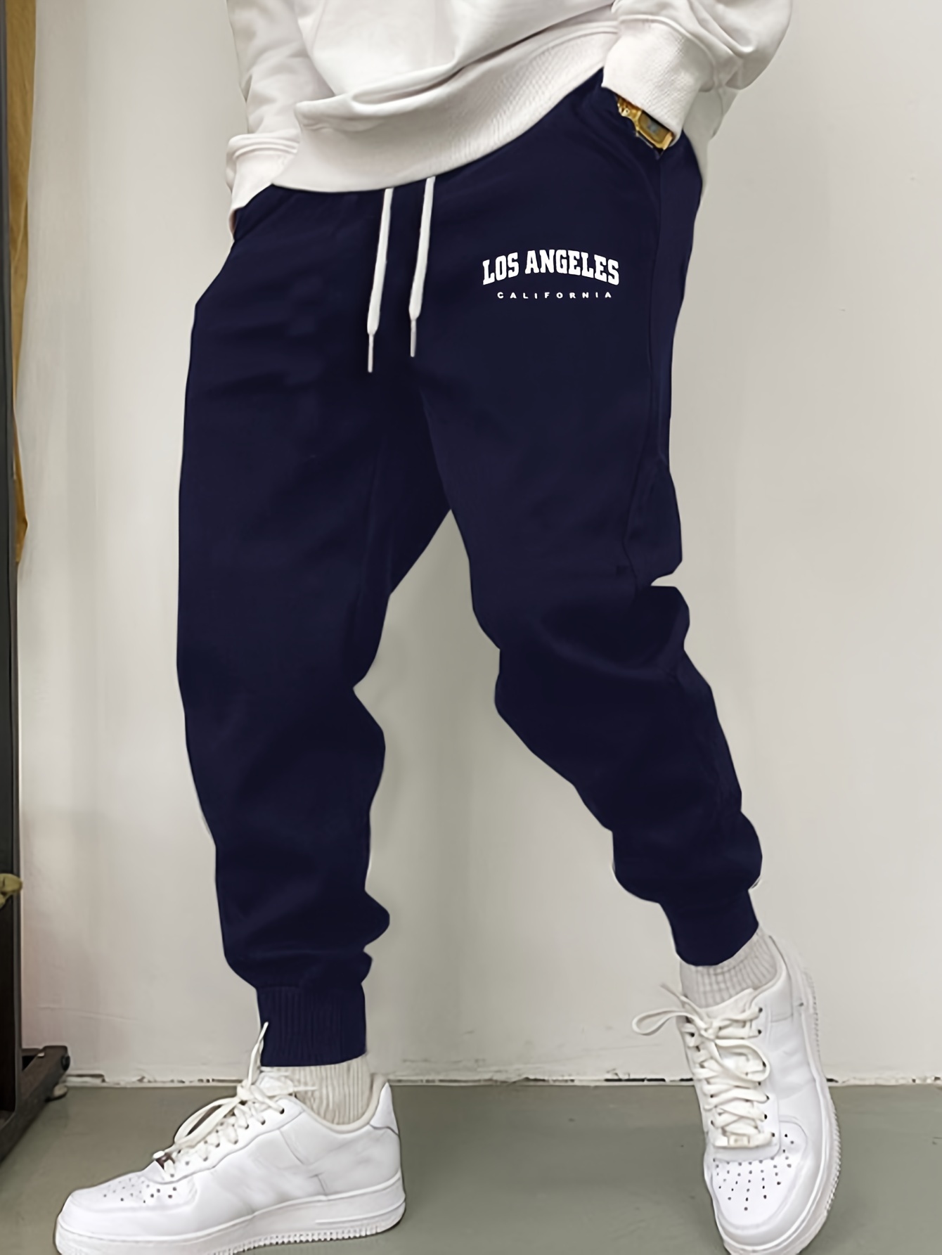 los angeles print mens casual sweatpants comfortable autumn winter sweatpants winter casual outdoor joggers details 2