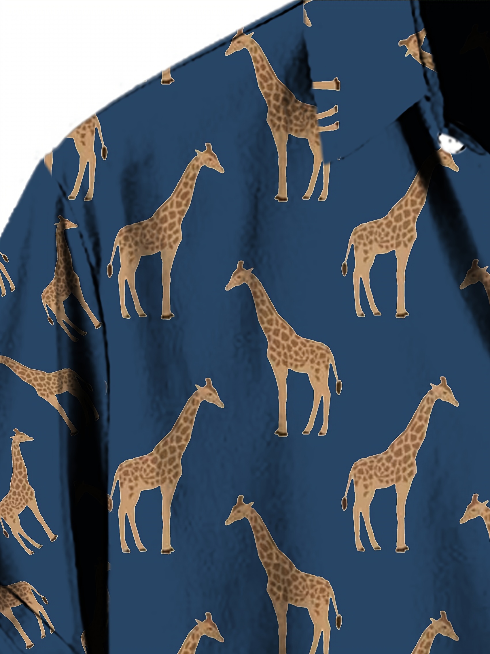 mens giraffe 3d print casual shirt button front short sleeve top mens clothes for daily wear party details 4